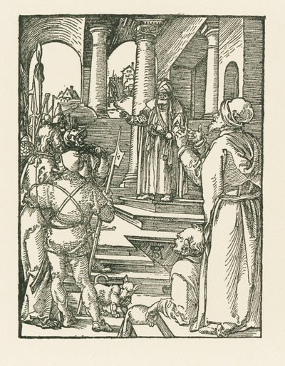 Kristus inför Pilatus, ca 1508-09 (träsnitt) av Albrecht Dürer or Duerer