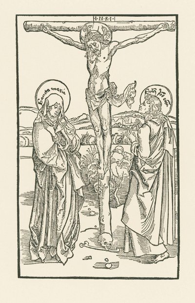 Kristus på korset med Jungfru Maria och Johannes av Albrecht Dürer or Duerer