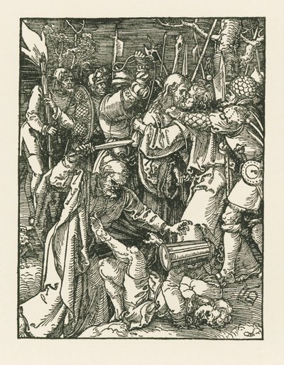 Kristus tillfångatagen, ca 1509 (träsnitt) av Albrecht Dürer or Duerer