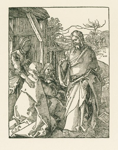 Kristus tar avsked av sin mor, ca 1508-09 (träsnitt) av Albrecht Dürer or Duerer