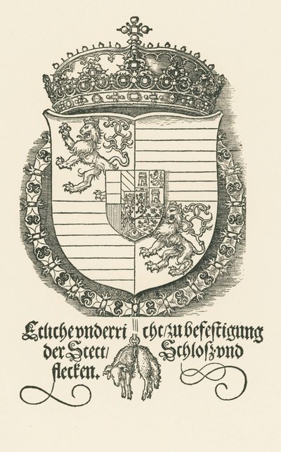 Vapensköld för Ferdinand I, kung av Böhmen och Ungern av Albrecht Dürer or Duerer