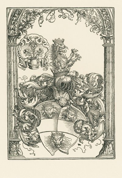 Jacob de Bannissis vapensköld, ca 1515 (träsnitt) av Albrecht Dürer or Duerer