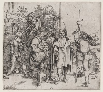 Fem soldater och en turk till häst, 1495-96 av Albrecht Dürer
