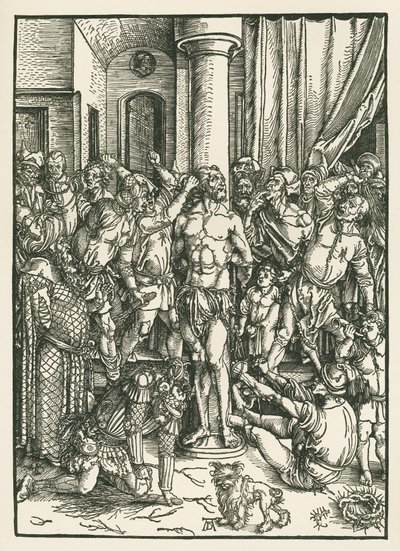 Kristi flagellation, ca 1496-97 (träsnitt) av Albrecht Dürer or Duerer