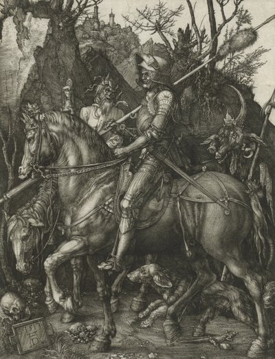 Riddare, Döden och Djävulen av Albrecht Dürer