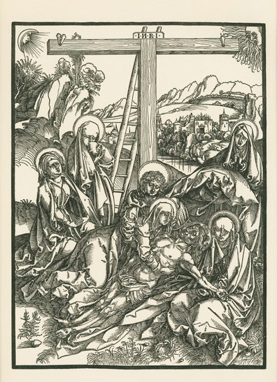 Klagovisa över Kristus, ca 1500 (träsnitt) av Albrecht Dürer or Duerer