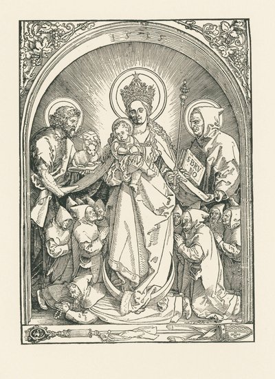 Madonna med kartusianermunkar, Johannes Döparen och Bruno av Albrecht Dürer or Duerer