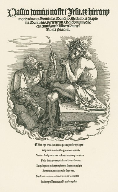 Smärtornas man hånad av en soldat, ca 1511 (träsnitt) av Albrecht Dürer or Duerer