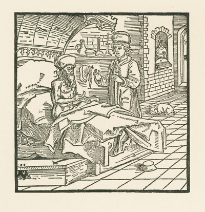 Mäster Cato på sin dödsbädd ger goda instruktioner till sin son av Albrecht Dürer or Duerer