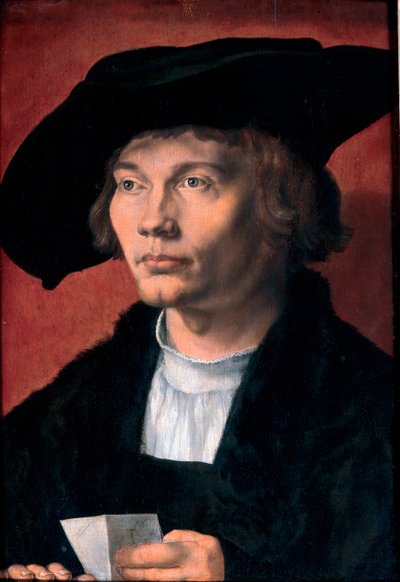 Porträtt av Bernhard von Reesen, konstsamlare ne en 1490 - Porträtt av Bernhard von Reesen - Målning av Albrecht Durer (1471-1528) Olja på trä 1521 (45,5x31,5cm) - Statens konstgalleri, Dresden av Albrecht Dürer