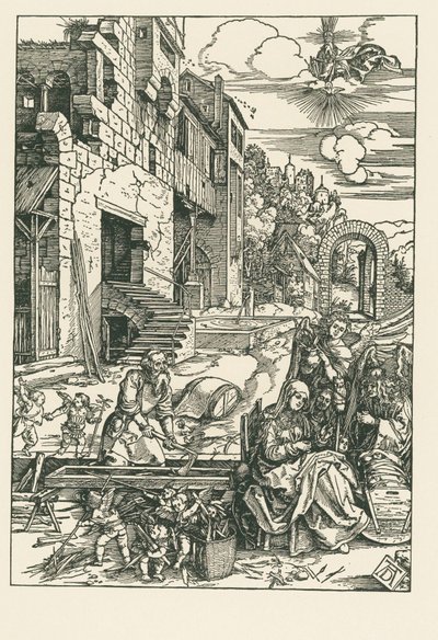 Vila på flykten till Egypten, ca 1502 (träsnitt) av Albrecht Dürer or Duerer