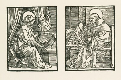 Saint Birgitta and Peter of Almastra av Albrecht Dürer or Duerer