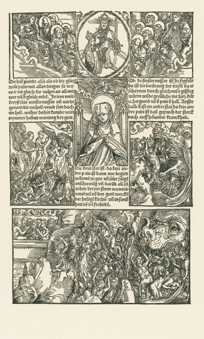Heliga Birgitta och Jungfru Maria går i förbön för de fördömda av Albrecht Dürer or Duerer