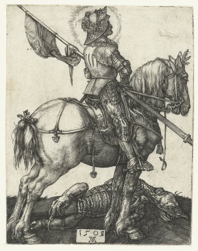 Saint George och dödsdraken av Albrecht Dürer or Duerer