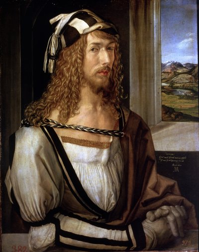 Självporträtt med handskar av Albrecht Dürer or Duerer