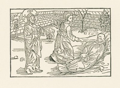 Sjätte barmhärtighetsgärningen: Ta hand om en medmänniskas begravning av Albrecht Dürer or Duerer