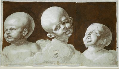 Studier av ett barns huvud (teckning) av Albrecht Dürer or Duerer