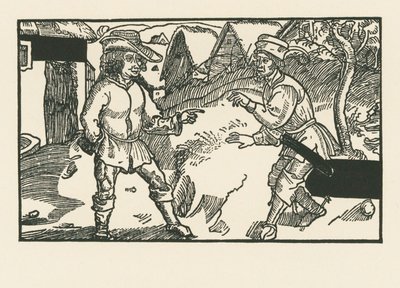 Syrus och Chremes, ca 1492-93 (träsnitt) av Albrecht Dürer or Duerer