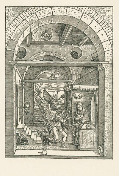 Bebådelsen, ca 1503 (träsnitt) av Albrecht Dürer or Duerer