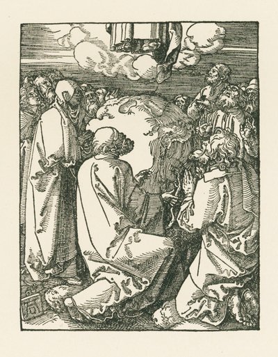 Himmelsfärden, ca 1510 (träsnitt) av Albrecht Dürer or Duerer