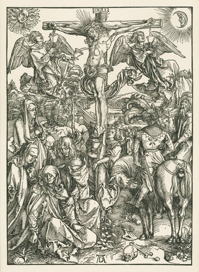 Korsfästelsen, ca 1498 (träsnitt) av Albrecht Dürer or Duerer