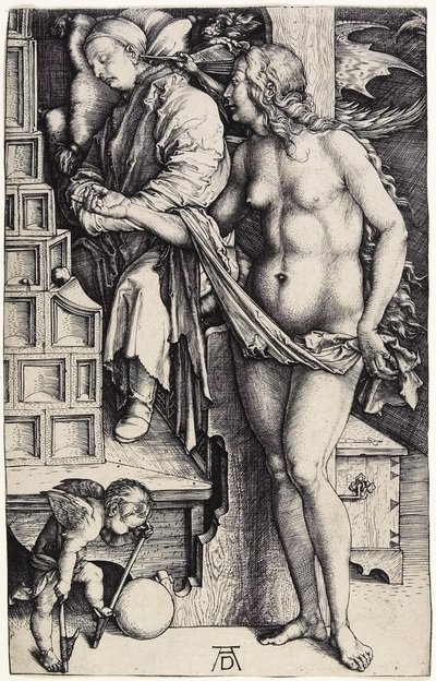 The Dream, c.1500 (gravyr) av Albrecht Dürer