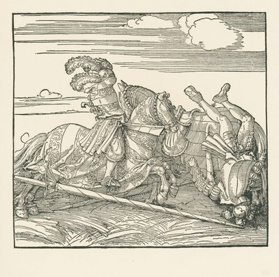 Den tyska turneringen, ca 1517-18 (träsnitt) av Albrecht Dürer or Duerer