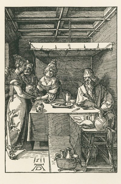 Johannes Döparens huvud förs till Herodes av Albrecht Dürer or Duerer