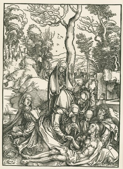 Klagovisan över Kristus, ca 1498-99 (träsnitt) av Albrecht Dürer or Duerer