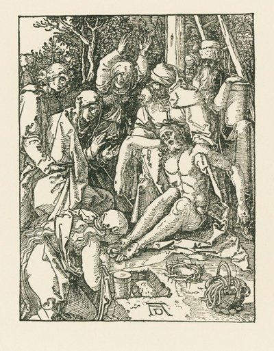 Klagovisan över Kristus, ca 1509-10 (träsnitt) av Albrecht Dürer or Duerer