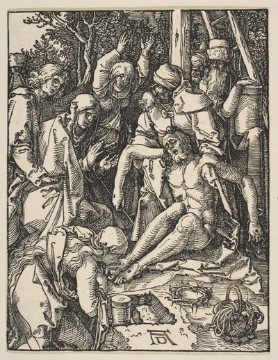 Klagovisan från den lilla passionen, ca 159 (träsnitt) av Albrecht Dürer
