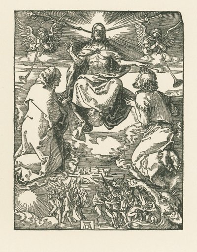 Den yttersta domen, ca 1510 (träsnitt) av Albrecht Dürer or Duerer