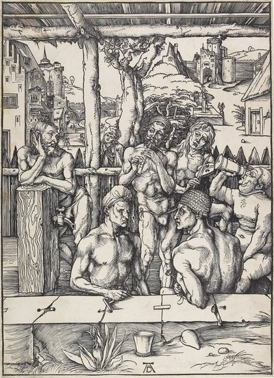 Mansbadet, ca. 1496-1497 av Albrecht Dürer
