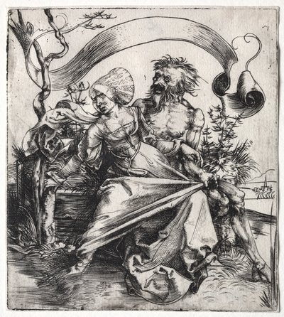 The Ravisher, c. 1495 (gravyr) av Albrecht Dürer or Duerer