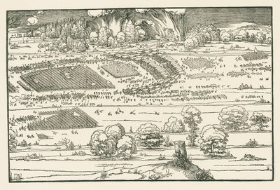 Belägringen av en fästning. Höger block av Albrecht Dürer or Duerer
