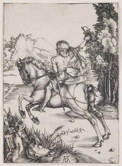 Den lilla kuriren, ca 1496 (gravyr) av Albrecht Dürer or Duerer