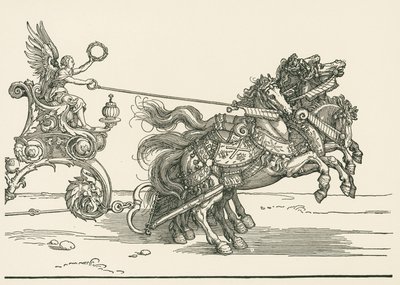 Den lilla triumfvagnen eller det burgundiska äktenskapet av Albrecht Dürer or Duerer
