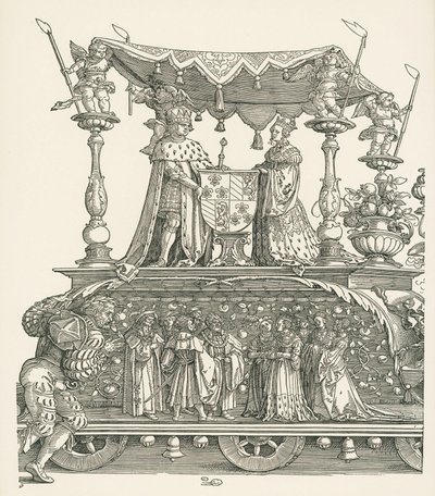 Den lilla triumfvagnen eller det burgundiska äktenskapet av Albrecht Dürer or Duerer