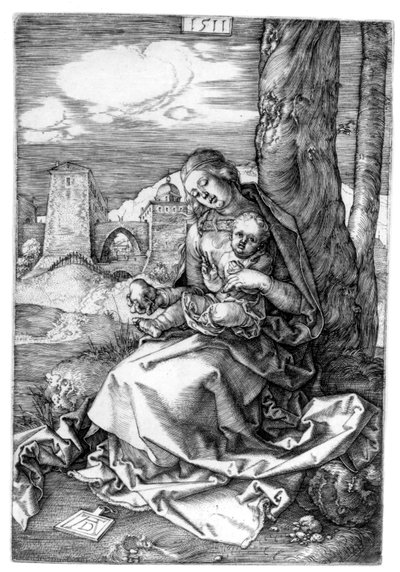 Jungfrun och barnet med päron av Albrecht Dürer