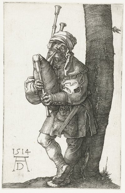 Säckpipsspelaren av Albrecht Dürer or Duerer