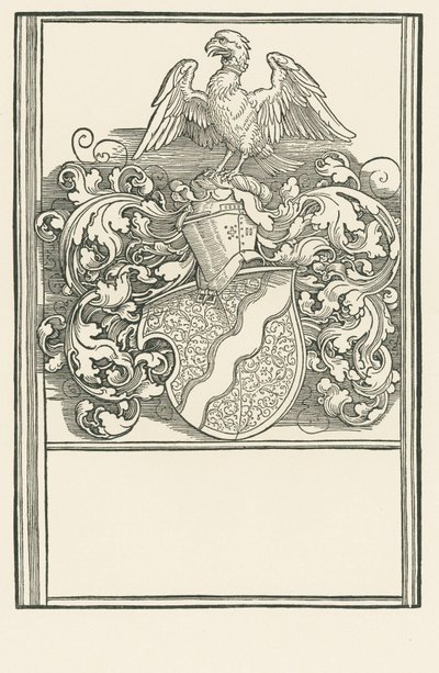 Michael Behaims vapensköld, ca 1518-20 (träsnitt) av Albrecht Dürer or Duerer
