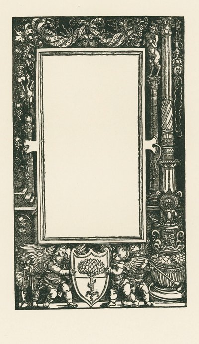 Titelsida till Plutarchos: De his qui tarde av Albrecht Dürer or Duerer