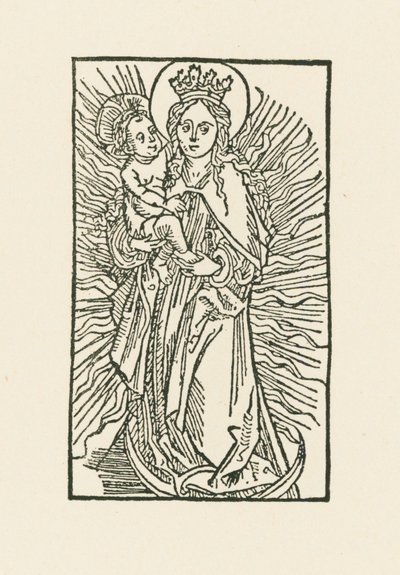 Jungfru Maria i solen av Albrecht Dürer or Duerer
