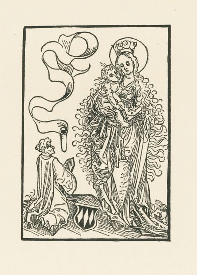 Jungfru Maria dyrkad av Albrecht von Bonstetten av Albrecht Dürer or Duerer
