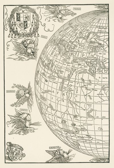 Världskarta över Johannes Stabius av Albrecht Dürer or Duerer