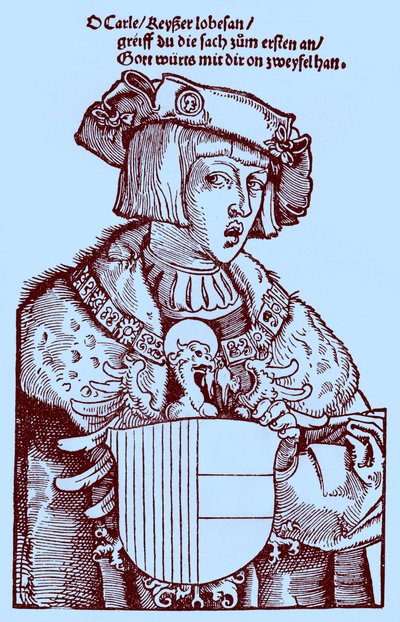 Ungdom Karl V (1500-1558) (gravyr) av Albrecht Dürer