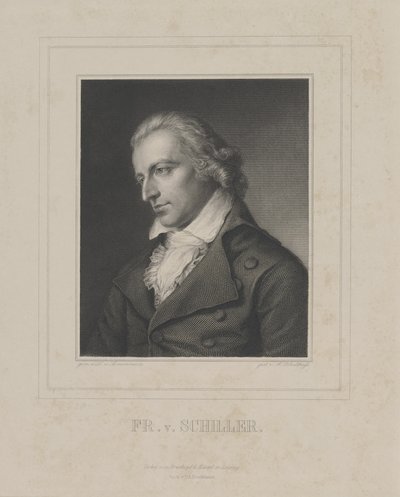 Porträtt av Friedrich von Schiller 1759-1805, ca. 1840 av Albrecht Fürchtegott Schultheiss
