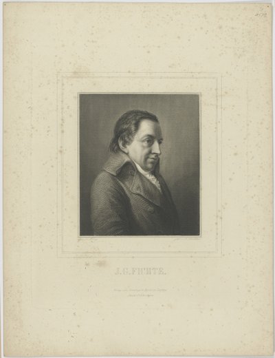 Porträtt av Johann Gottlieb Fichte 1762-1814. av Albrecht Fürchtegott Schultheiss