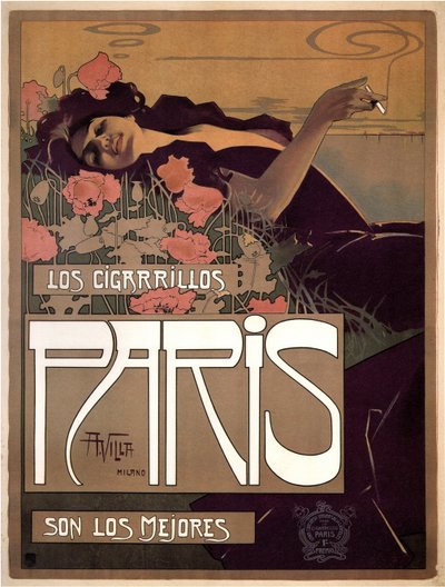 Cigaretter Paris, 1901 av Aleardo Villa