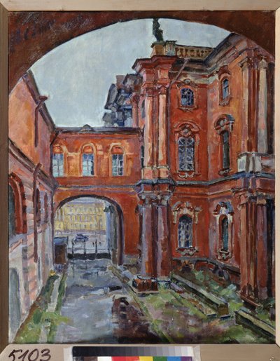 Eremitagets innergård (Sankt Petersburg) av Aleksandr Aleksandrovich Osmerkin